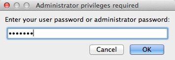 Administrator privileges required