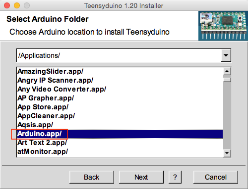 Teensyduino 1.20 Installer