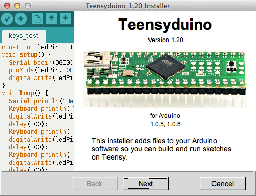 Teensyduino 1.20 Installer