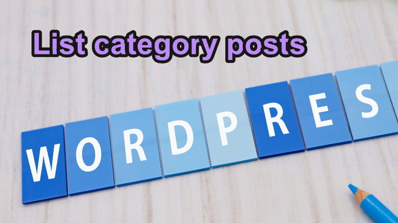 サイドバーにカテゴリー一覧を表示するプラグインList category posts – WordPress