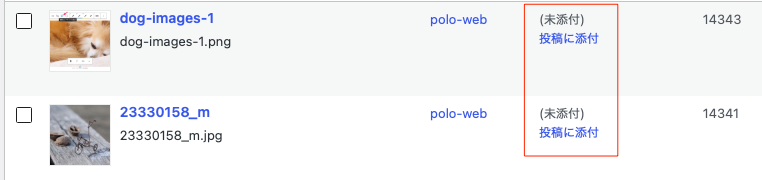画像のアップロード時、メディアライブラリでどのように表示されるのか（fanction.phpに入れた場合）
